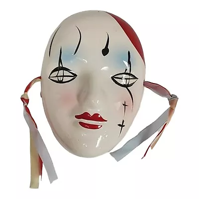  Mardi Gras Ceramic Mask About Face Glazed Wall Clay Art • $24.80