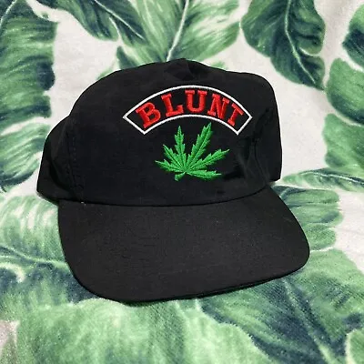 Vintage 90s Blunt Snapback Hat Cap Rap Weed Pot Leaf Hip Hop Band Grunge Skate • $100