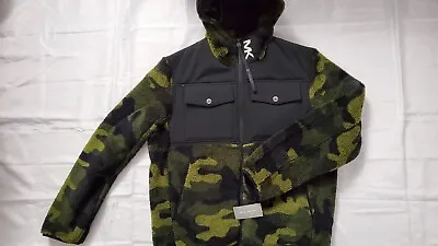 New Michael Kors Men's Soft Fleece Front Zip Camouflage Hooded Jacket Size M • $59.99