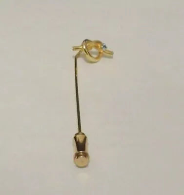  VINTAGE STICK PIN Gold Tone With Small Blue Stone • $3