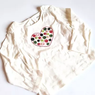 Gymboree Girls 3T Pups And Kisses Button Heart Tee Shirt NWT Vintage 2011 • $13.14