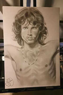 Jim Morrison The Doors Hand Drawing Wall Art Print A3 Picture Music Icon Canvas • £20