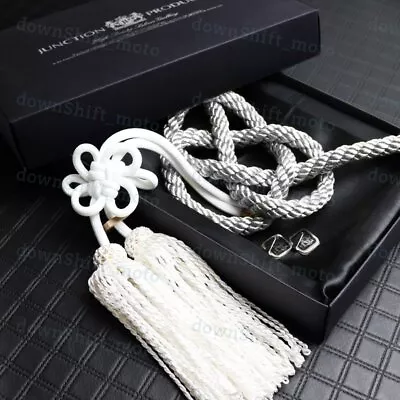 VIP Charm Junction Produce JDM Fusa White Kiku JP Knot Silver /Wh Kin Tsuna Rope • $27.99