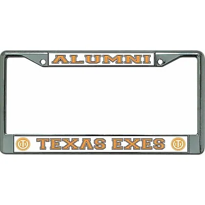 Texas Exes Alumni College Ncaa Logo Chrome License Plate Frame Made In Usa • $29.99