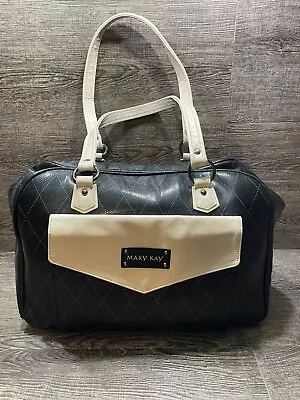 Mary Kay Large Black/Cream Consultant Travel Bag Tote Duffle Foldable Organizer  • $18