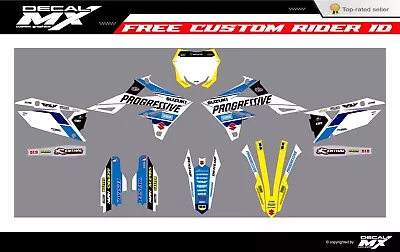 Fits Suzuki RMZ 250 2019 To 2024 RMZ450 2018 To 2024 Graphic Kit Decals Stickers • $128.24