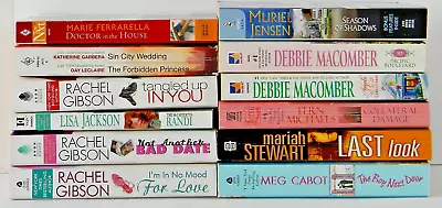 Lot Of 12 Romance  Novels MMPBs Macomber Gibson Stewart Michaels  - GOOD • $10.01