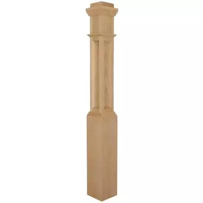 EVERMARK Flat Panel Box Newel 55  X 6.25  For Stair Remodel -Wood W/ Hollow Core • $374.44