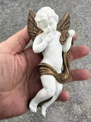 Old Vintage ARDALT Ceramic Porcelain Winged Religious Angel Statue Wall Plaque • $35