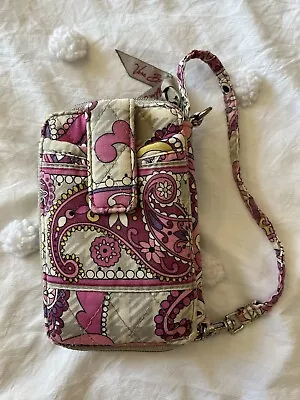 VERA BRADLEY WRISTLET Wallet Purse PICKADILLY PLUM Pink Purple Violet Tote ID • $9