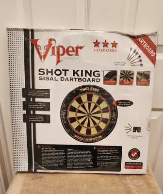 Viper Shot King Sisal Dartboard With 6 Starter Darts 42-6002 Open Box USA • $25