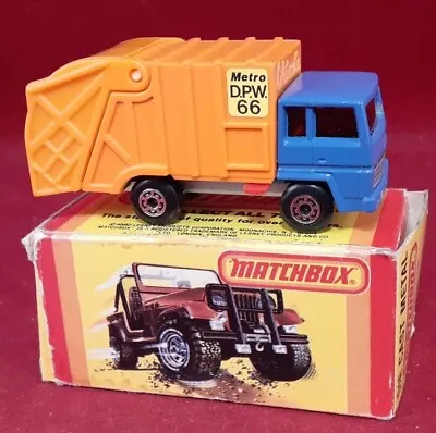 Matchbox Bedford Refuse Truck Colectomatic Blue Mint In Box Made In England #36 • $10