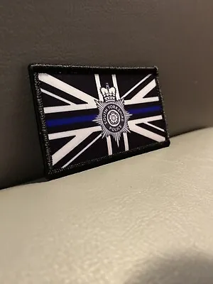 £6 • Buy UK Police Force Crest Patch Hook Backed Thin Blue Line