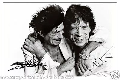 MICK JAGGER & KEITH RICHARDS SIGNED PHOTO 6x4 AUTOGRAPH THE ROLLING STONES • $5