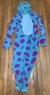 Monsters Inc. Sully One Piece Costume Pajama Dress Up Cosplay Halloween Adult S • $18