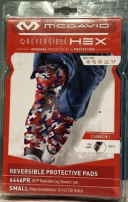 NEW McDavid HEX Reversible Leg Sleeves Knee Pads 1 Pair USA CamoAdult Small 6446 • $14