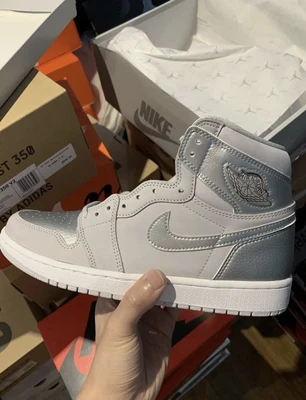 $240 • Buy Air Jordan 1 High Co Japan Neutral Grey/Metallic Silver US9 (BOX DAMAGED)