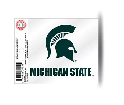 Michigan State Spartans Logo Static Cling Decal NEW! Window Of Car! 3x4 Inches • $8.99