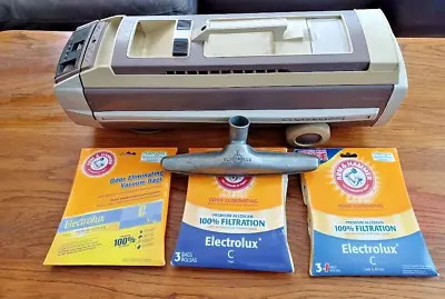 Electrolux Vacuum Cannister + Accessories Working For Parts Or Repair Model 1521 • $35