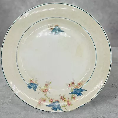 Antique Elpco China Pottery USA Bluebird Round Dinner 9  Plate • $19.99