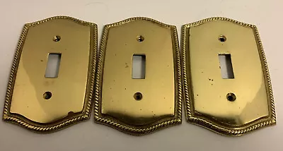 3 Brass Single Switch Plate Covers. • $9.99