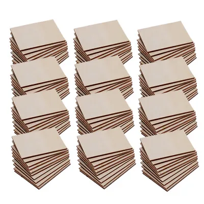 120 Pack Blank Wood Business Card Wooden Name Card Unfinished Wood Plaque Crafts • $46.09