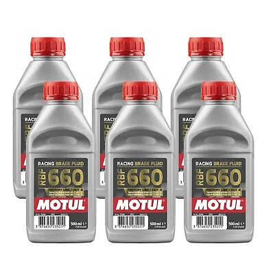 Motul DOT4 RBF 660 FACTORY LINE 3L Fully Synthetic Racing Brake Fluid 6 X 0.5L • $129.95