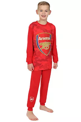 Boys Arsenal FC Red Camouflage Long Pyjamas • £13.99