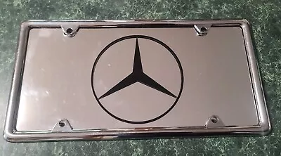 Mercedes Benz Chrome Vanity License Plate Plastic & Metal Frame New • $25