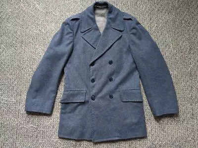 Vintage 1930s Wool PEACOAT Blue 38 Jacket UNIFORM Police Railroad MAIL CARRIER • $299.95