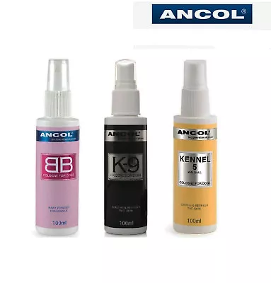 £9.99 • Buy Ancol Dog Puppy Cologne Perfume Deodorant Spray Baby Powder, Kennel 5, K9 Black