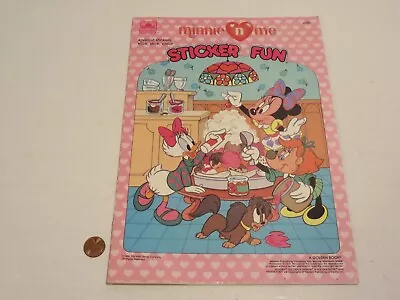 Minnie Mouse Sticker Fun Golden Book 1990 Walt Disney Unused Stickers Coloring • $9.99