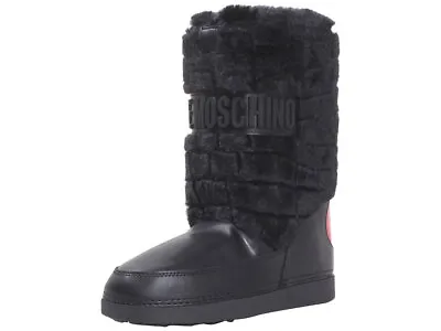 Love Moschino Women's Winter Snow Boots Faux Fur Black • $180