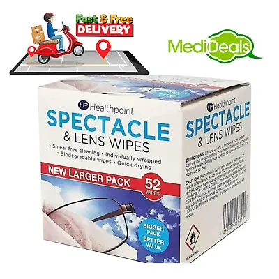 £0.99 • Buy HP Healthpoint Spectacle Lens, Glasses, Sunglasses Cleansing Wipes - Smear Free