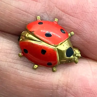 Dainty Ladybird Brooch Vintage Metal Costume Jewellery Ladybug • £8