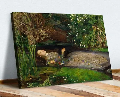 CANVAS WALL ART PRINT ARTWORK PAINTING FRAMED John Everett Millais Ophelia • £17.99