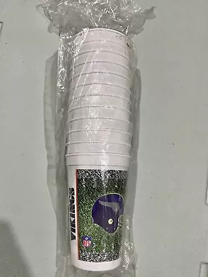 NFL Minnesota Vikings Unopened Sleeve Of 16 Cups 90’s Vintage • $24.99