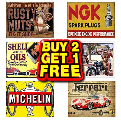 Garage Metal Tin Sign Plaque Man Cave Home Bar Shed Man Cave Wall Art Signs M81 • £4.75