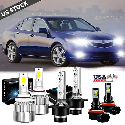 For Acura TSX 2009-2014 Combo HID/LED Headlight Hi / Lo Beam&Fog Light Bulbs KIT • $38.99