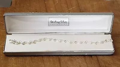 Vintage SAN MARCO & ROUND CZ Sterling Silver 925 Size 8 Tennis Bracelet UNUSED • $39.99