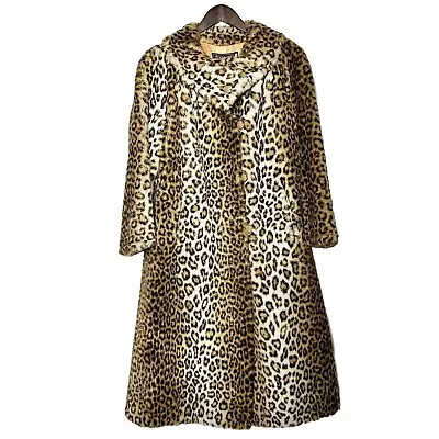 Vintage Luxurious Leopard Print Faux Fur Winter Coat By Tissavel France • $280