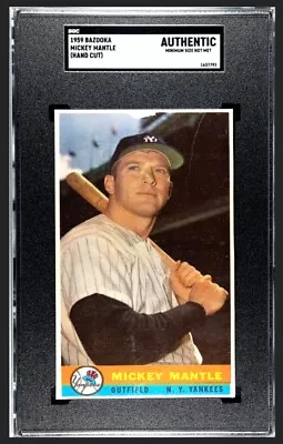 1959 Bazooka Mickey Mantle SGC AUTHENTIC (Hand Cut) (JUST GRADED) Yankees Rare!! • $2450