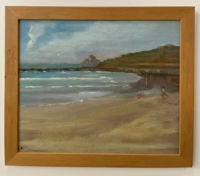 Original Contemporary Modernist Cornish Oil On Board Painting • £6.50