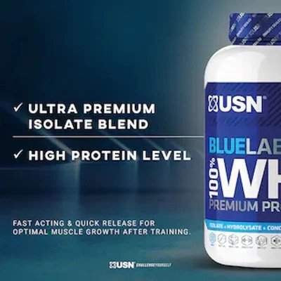 £24.99 • Buy USN Blue Lab Whey Protein Powder: Chocolate 908G BCAAs RRP £40 Free P&P BBE 2/23