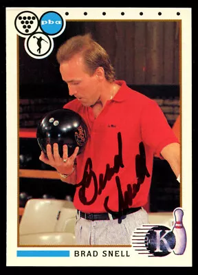 Brad Snell #19 Signed Autograph Auto 1990 Kingpins PBA Bowling Trading Card • $20.52