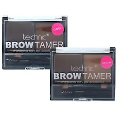 Technic Brow Tamer Eyebrow Compact Kit Powder Wax Eye Brow Definer Brush Spoolie • £3.99