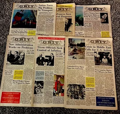 Vintage ( Lot Of 6 ) Grit Pa.Weekly Newspaper - 1969 Issues  • $9.99