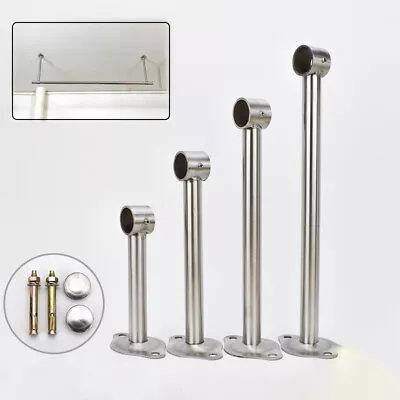 £5.75 • Buy Wardrobe Rail Hanger Rod Socket Fitting Standard Support Tube Centre Bracket
