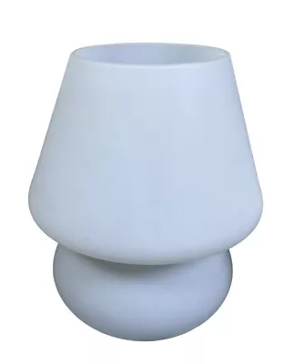 Ikea White Glass Mushroom Table Lamp Frosted Milk Glass Bedside Desk • £31.49