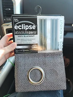 Eclipse AbsoluteZero Curtains Walken/ Gray/ Grey 84 Inch 100% Blackout Curtains • $5